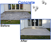 Concrete - Click here for larger before and after photos of this concrete washing project