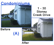 Condominiums - Click here for larger before and after photos of this condominium cleaning project