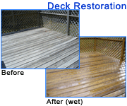 Deck Restoration - Click here for larger before and after photos of this deck restoration project